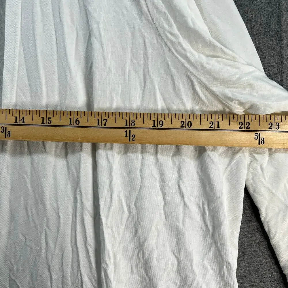 Belle by Kim Gravel Rayon Spandex Shrug White Size Small